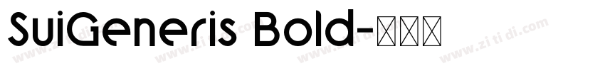 SuiGeneris Bold字体转换